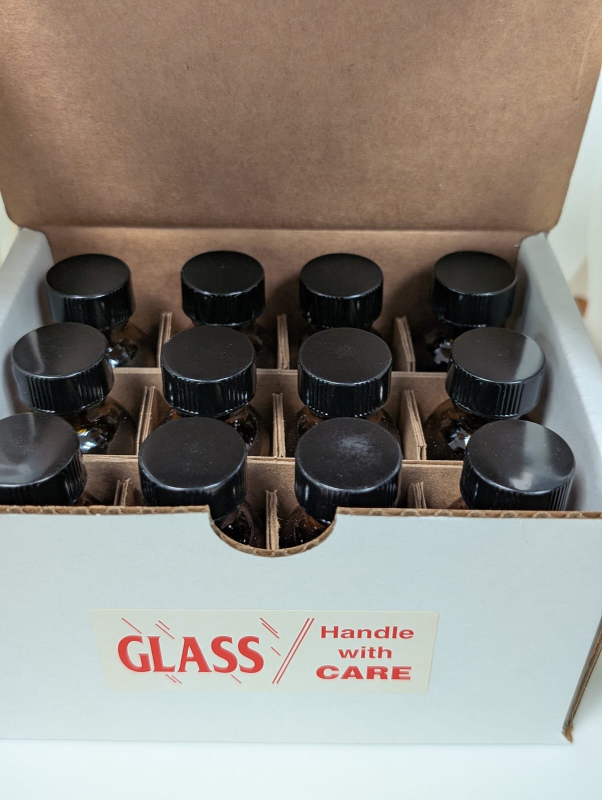 Amber Glass Dispensing Bottles - 30 ml - Pack of dozen